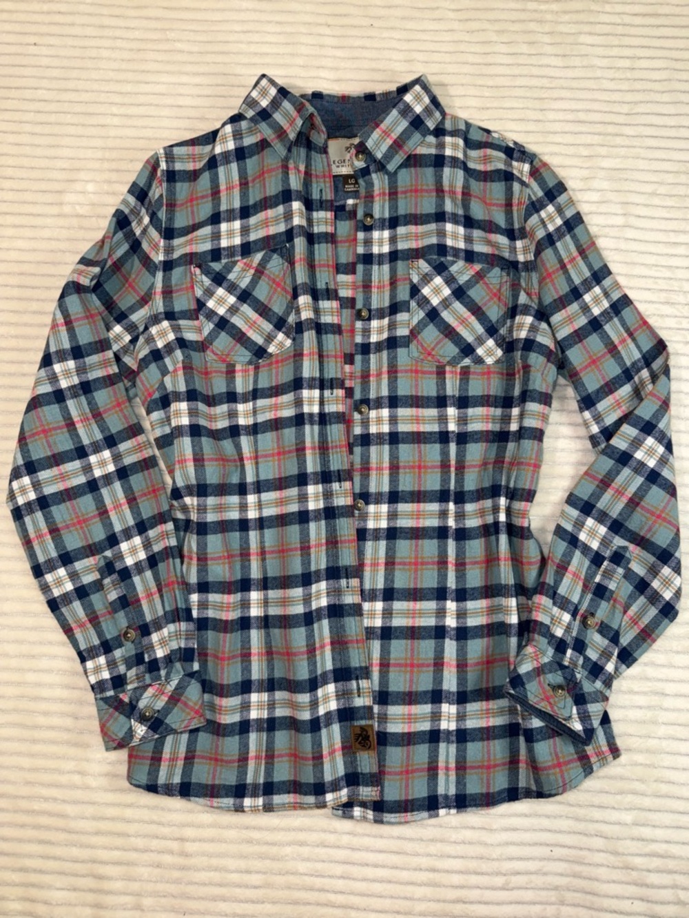 Legendary Whitetails Plaid Button-Down Shirt - Blue, Green, Pink